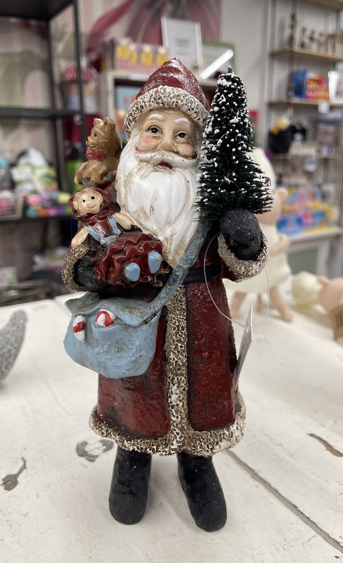 Alot decoration Joulupukki Lahjasäkki olalla