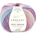 Concept by Katia Äiti Socks & More 200 fuksia-turkoosi-keltainen