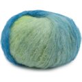 Laines du Nord Mohair trend print 2 lila-lime-turkoosi