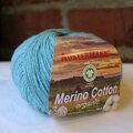 Austermann Merino Cotton organic 0013 turkoosi