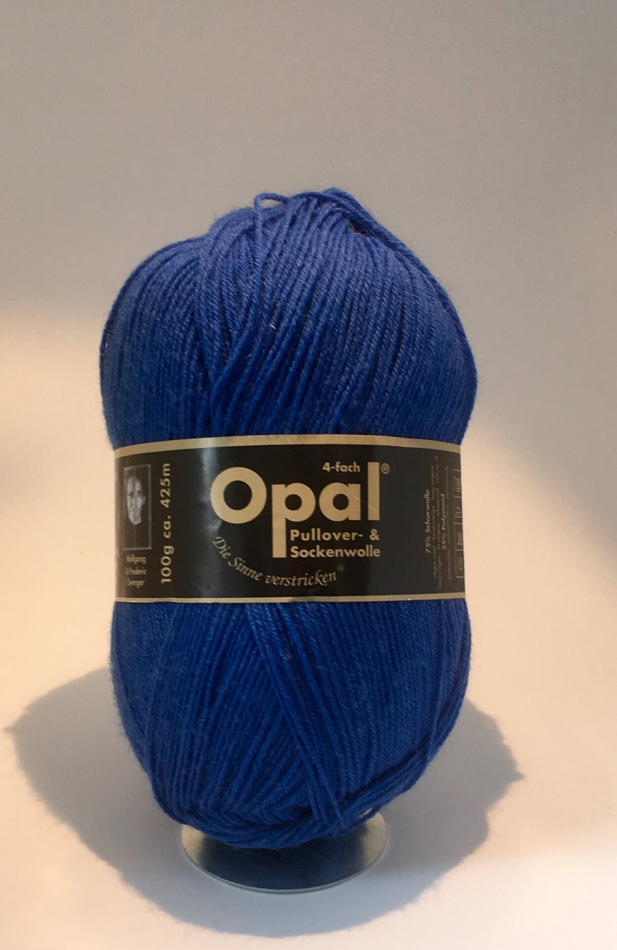 Opal 4-säikeinen sukkalanka 5188 puhdas sininen