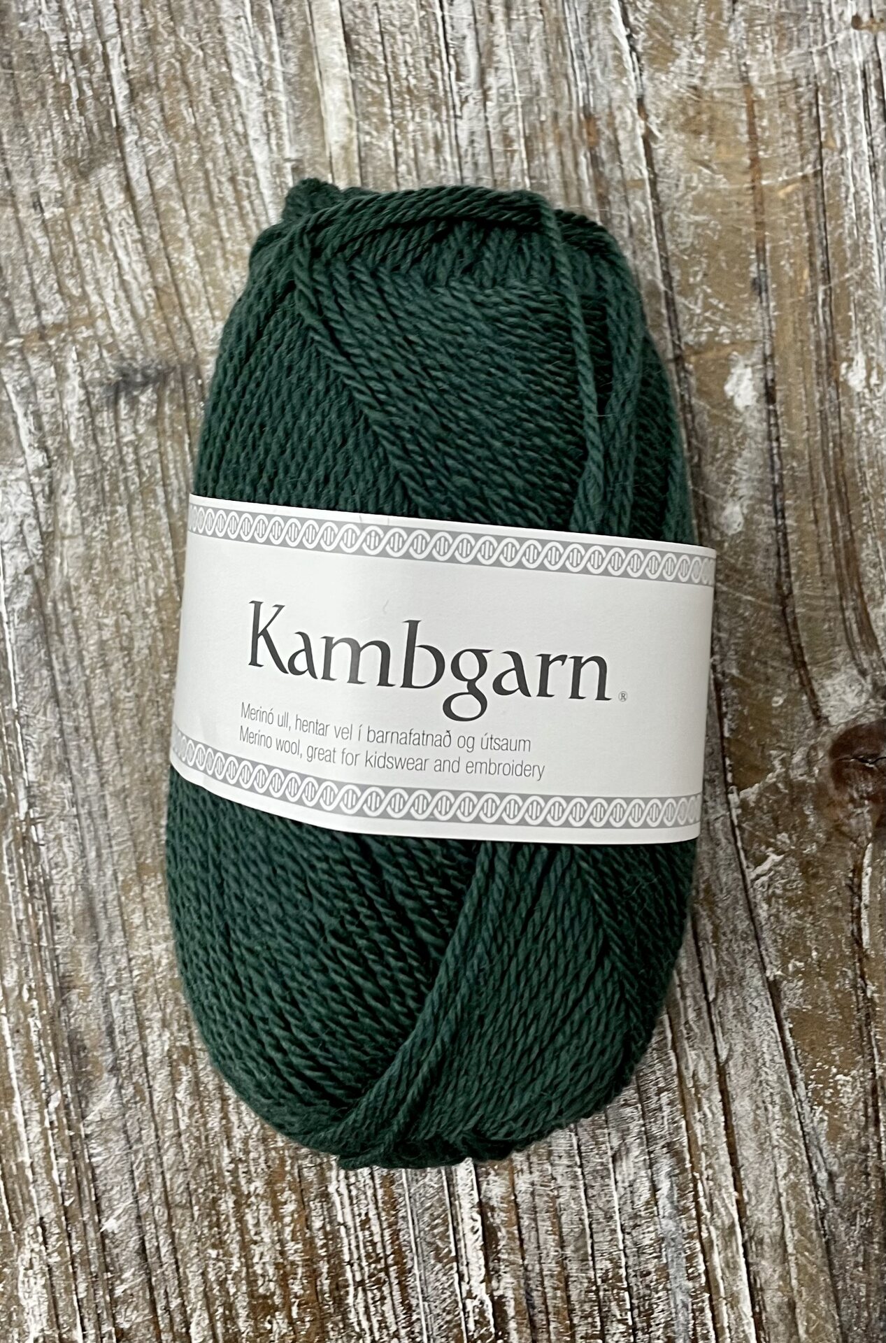 Istex Kambgarn 0969 tummanvihreä