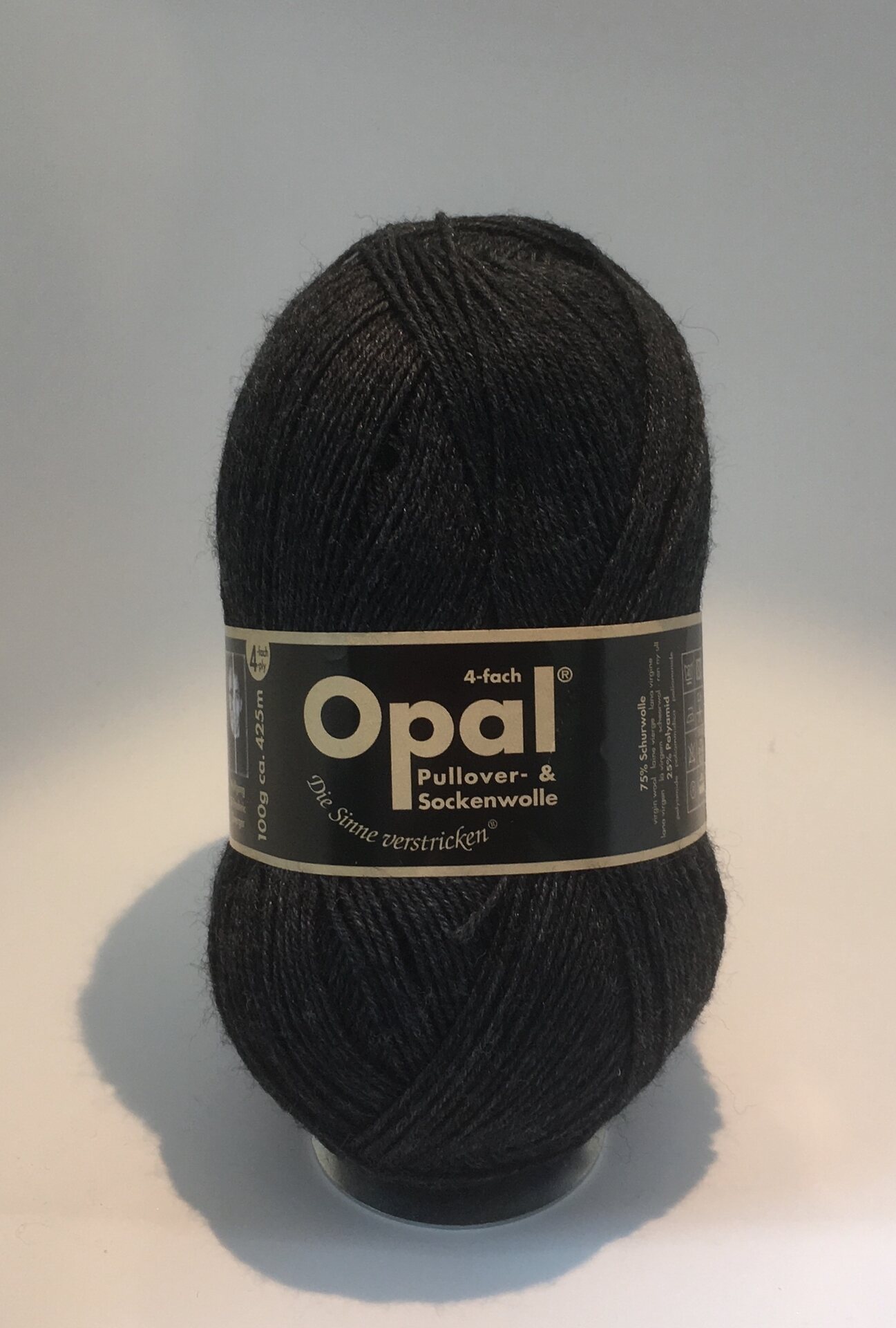 Opal 4-säikeinen sukkalanka 5191 tummanharmaa