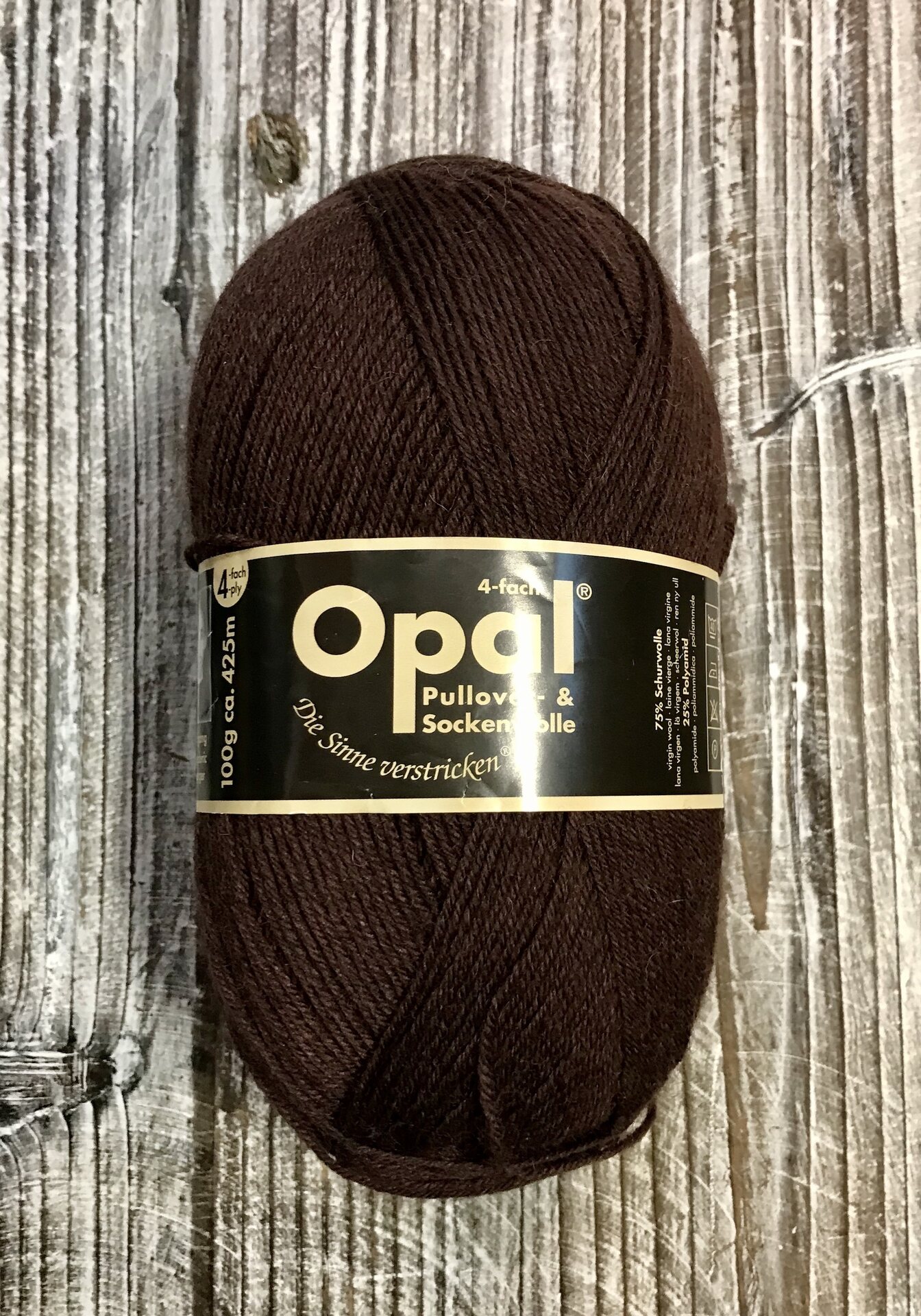 Opal 4-säikeinen sukkalanka 5192 ruskea