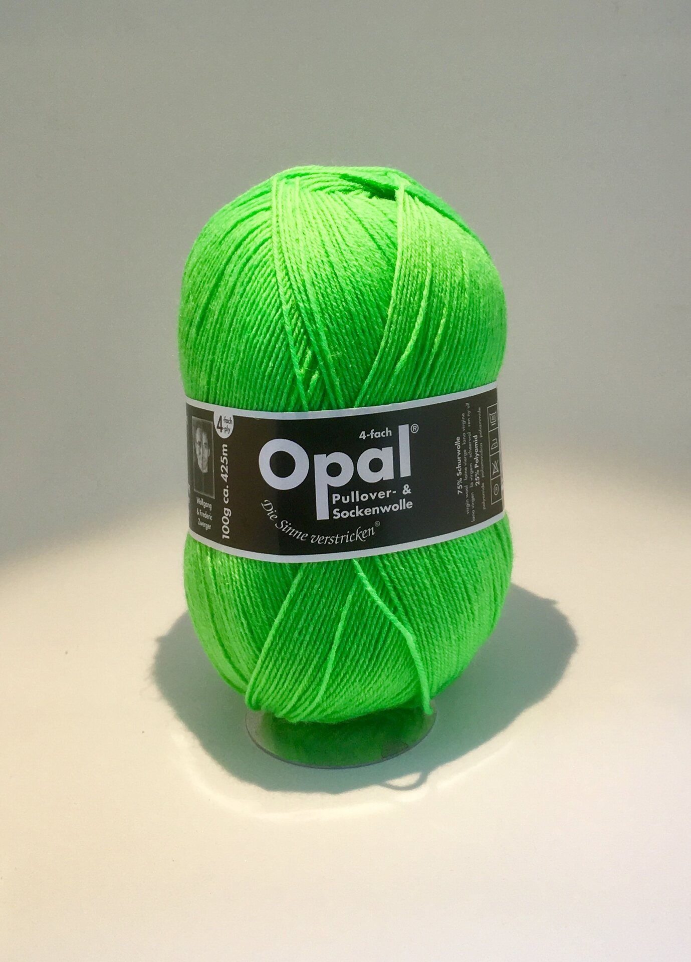 Opal 4-säikeinen sukkalanka 2011 neon vihreä