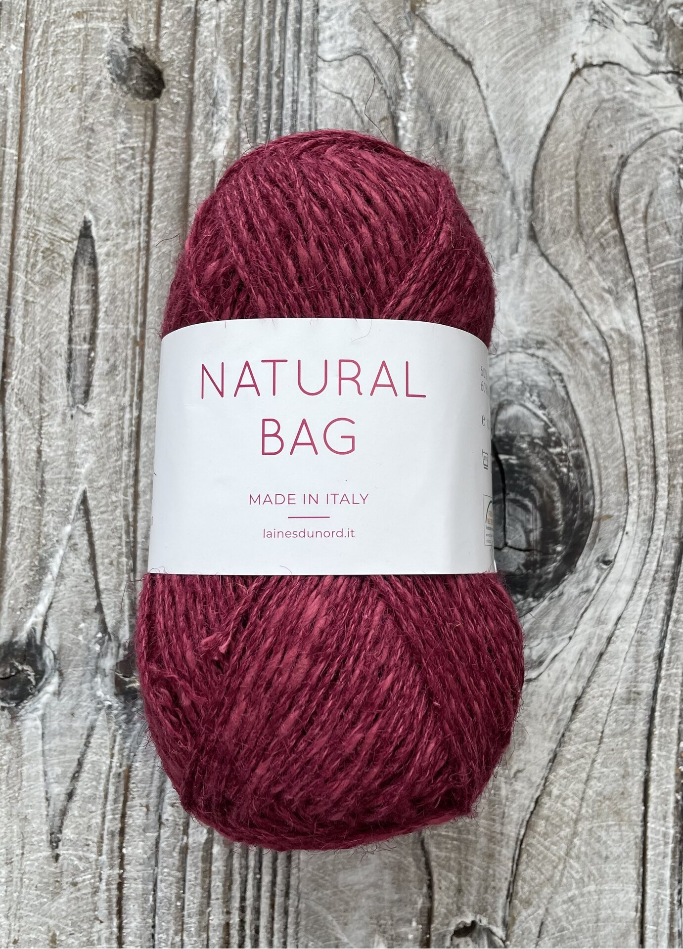 Laines du Nord Natural Bag 15 luumunpunainen