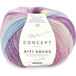Concept by Katia Äiti Socks & More 200 fuksia-turkoosi-keltainen