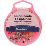 Hemline Nuppineulat Lasipäinen 0,65 mm x 34 mm (95 kpl)