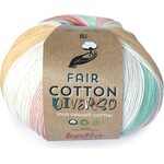 Katia Fair Cotton Diverso 405 vihreät-roosat-ruskeat