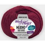 Merino Silk Socks 238 burgundin punainen