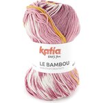 Katia Le Bambou 201 roosa-sinapinkeltainen