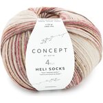 Concept by Katia Heli Socks 305 beiget ja punaiset