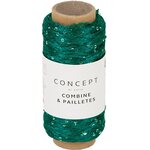 Concept by Katia Combine & Paillettes 57 emerald