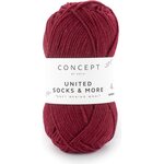 Concept by Katia United Sock & More 040 burgundin punainen