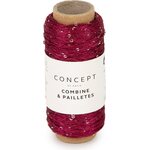 Concept by Katia Combine & Paillettes 61 burgundin punainen
