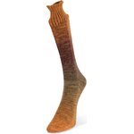 Laines du Nord Watercolor sock 103 oranssit ja ruskeat