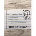 Meijän omat kortit Viikonlopun ostoslista