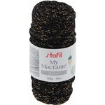 Macrame glitter Musta-kulta