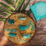 Knit Pro Mindful- sarjan silmukkamerkit Turkoosi-setti