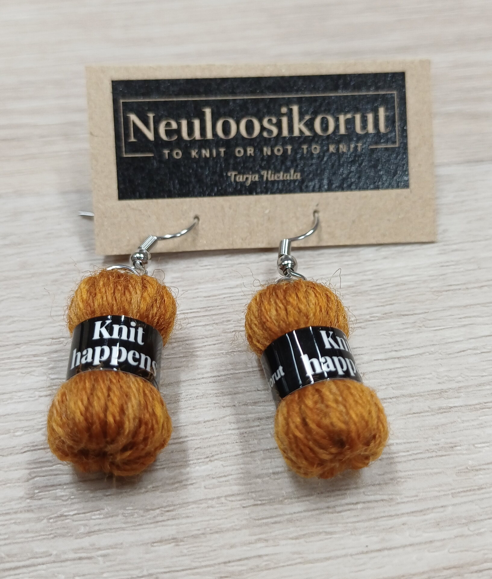 Lankakeräkorvikset Knit happens - ruskea