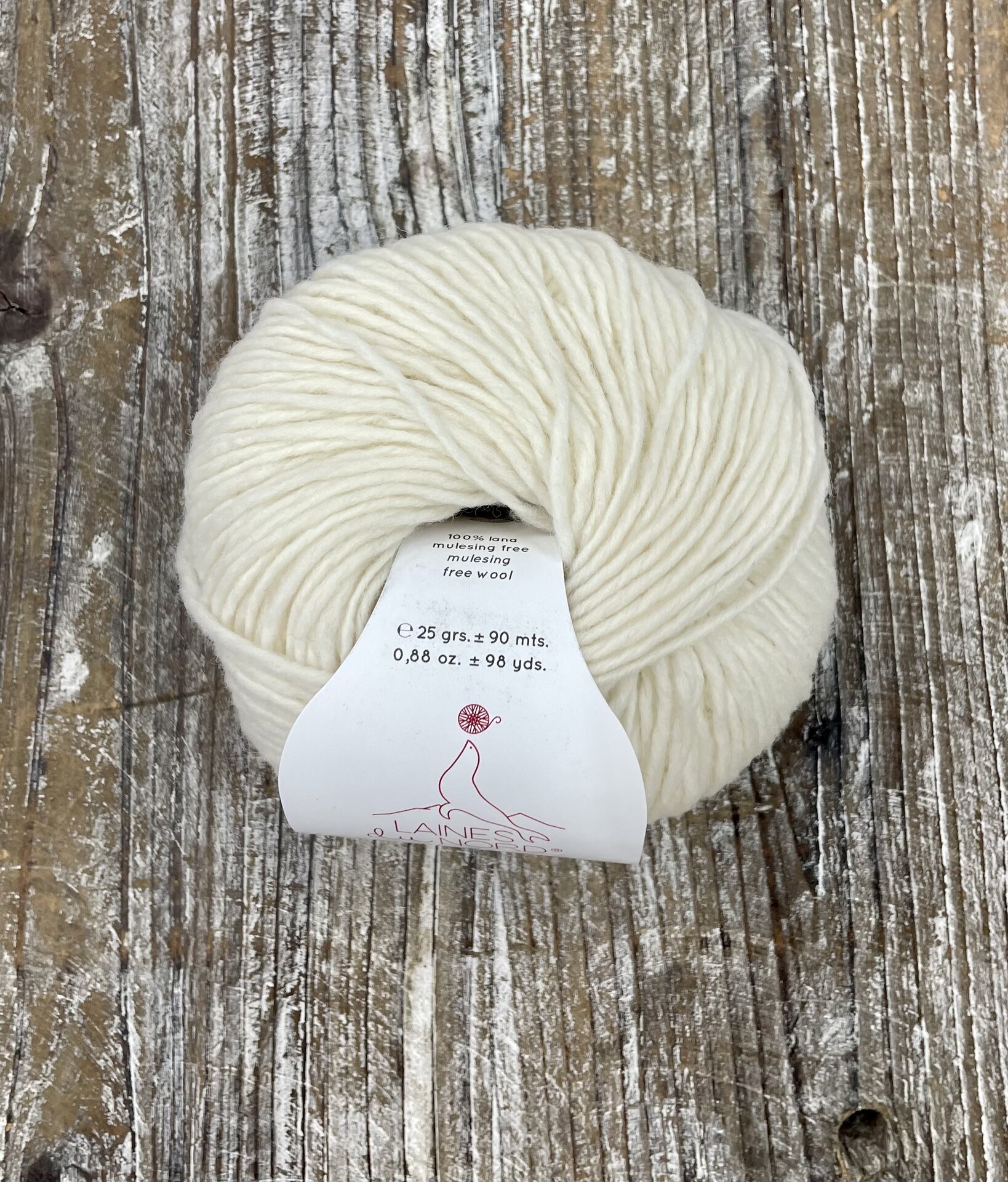 Laines du Nord Soft Carded Merino 2 luonnonvalkoinen