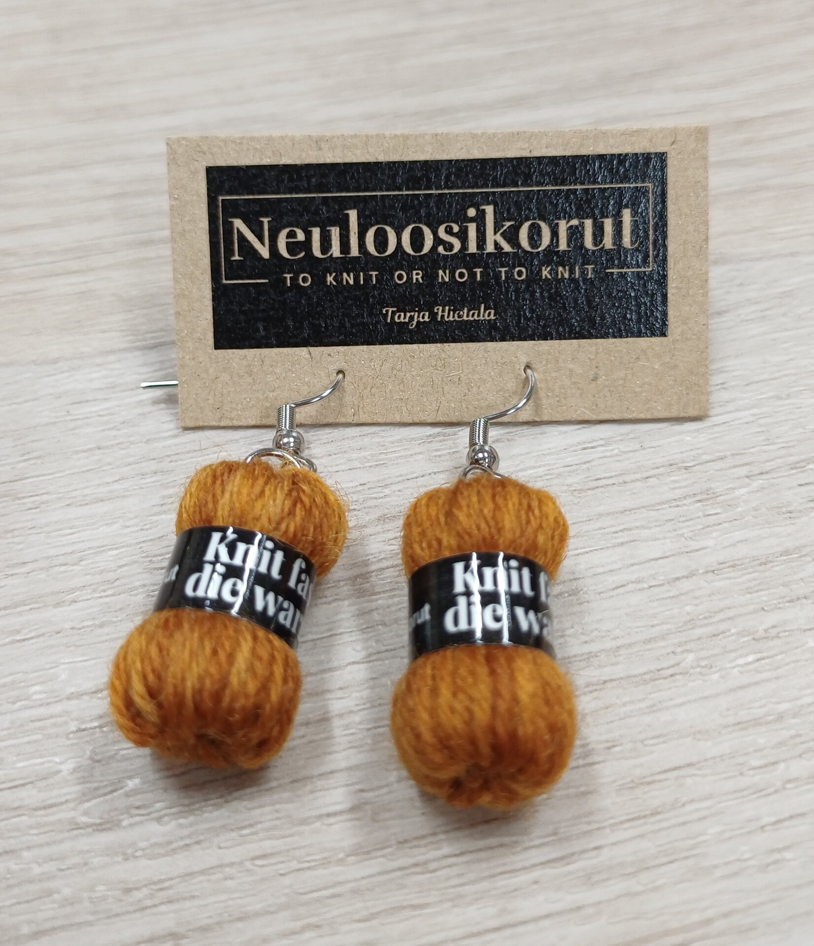 Lankakeräkorvikset Knit fast, die warm - ruskea