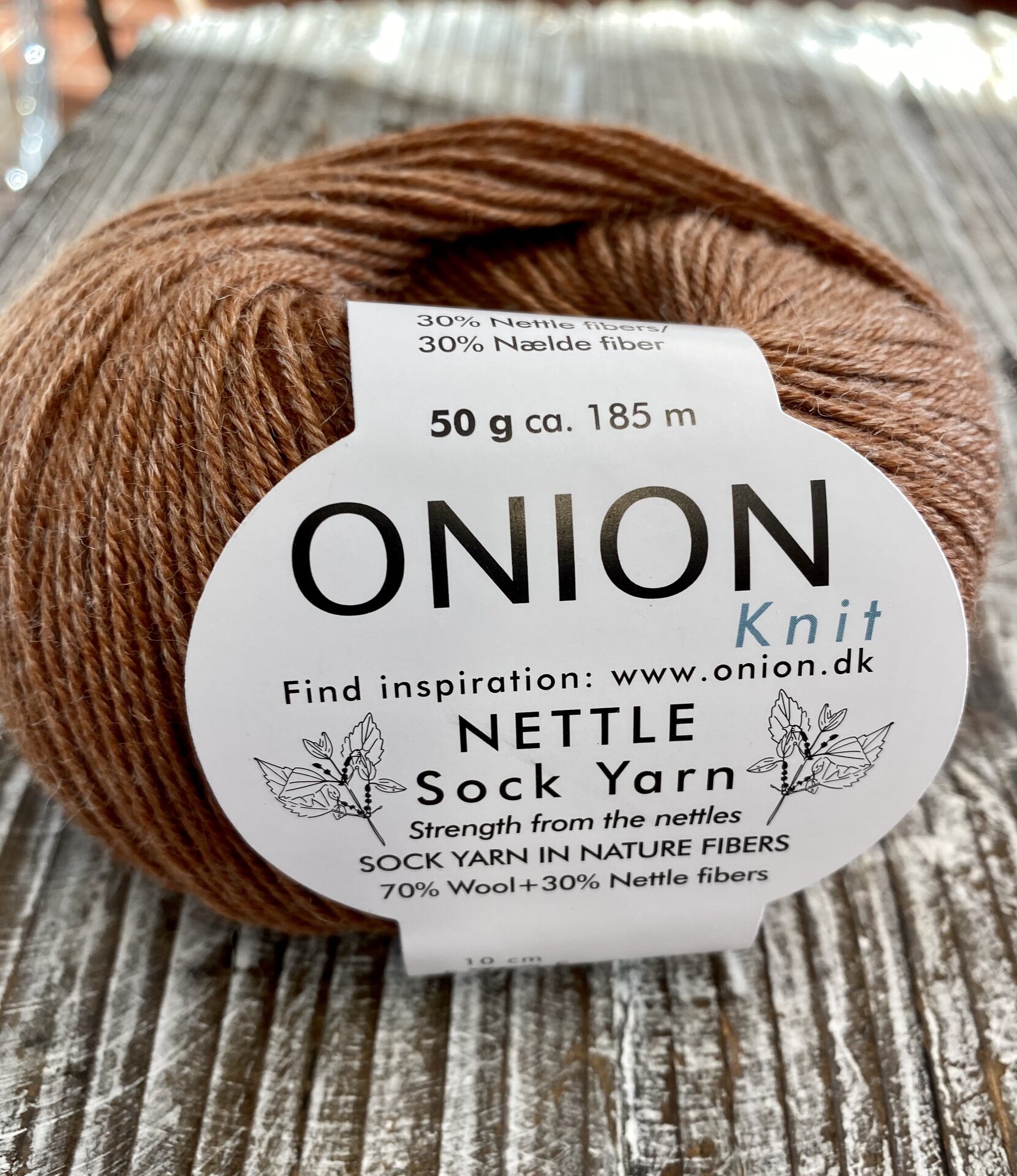 Onion Nettle sock 1032 lämmin punaruskea