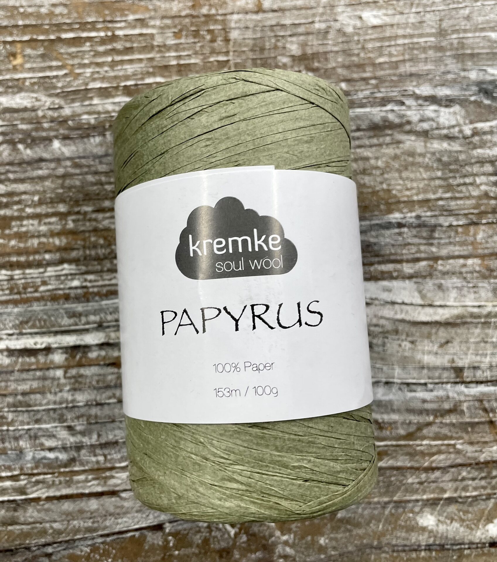 Kremke Soul Wool Papyrus 58 sammaleenvihreä