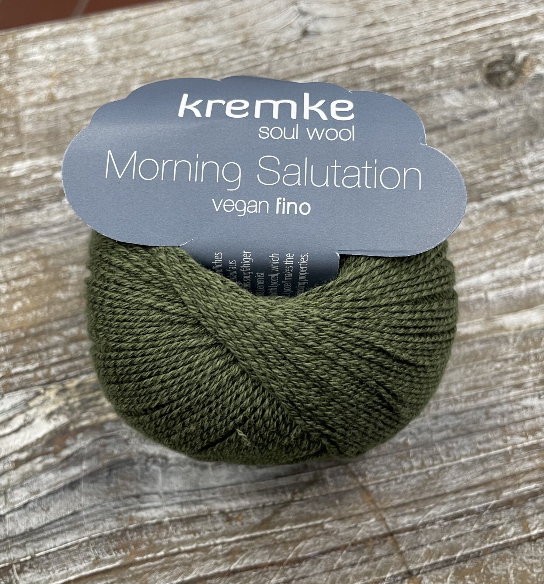 Kremke Soul Wool Morning Salutation Vegan Fino 14 sammaleenvihreä