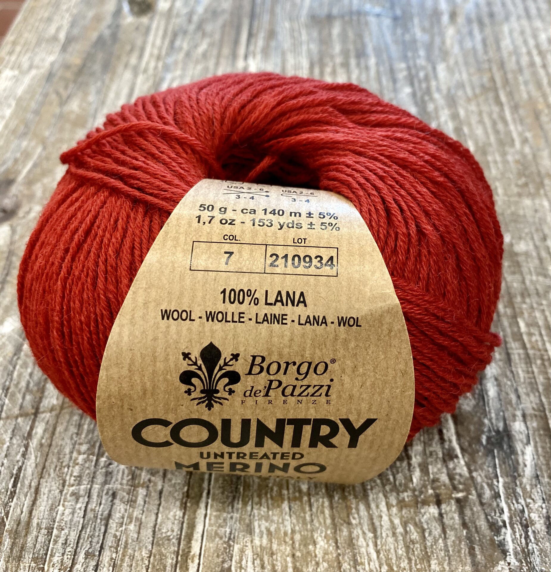 Borgo de'Pazzi Country Merino untreated 7 punainen
