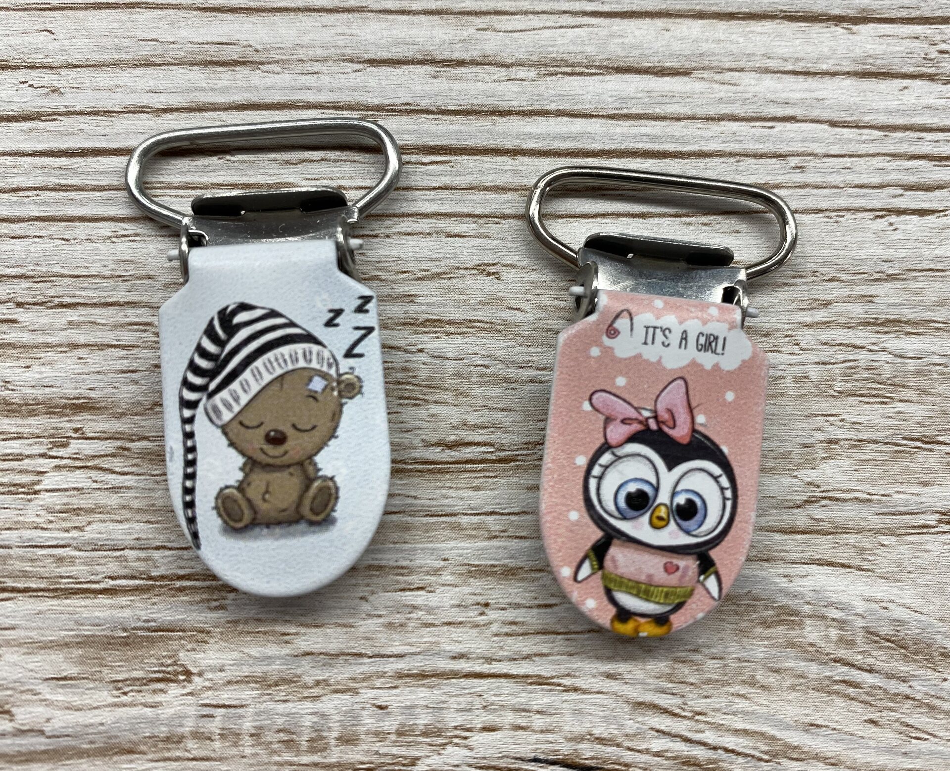 Opry Silikoniset tuttinauhatarvikkeet Metallinen unijukka nalle tuttiklipsu