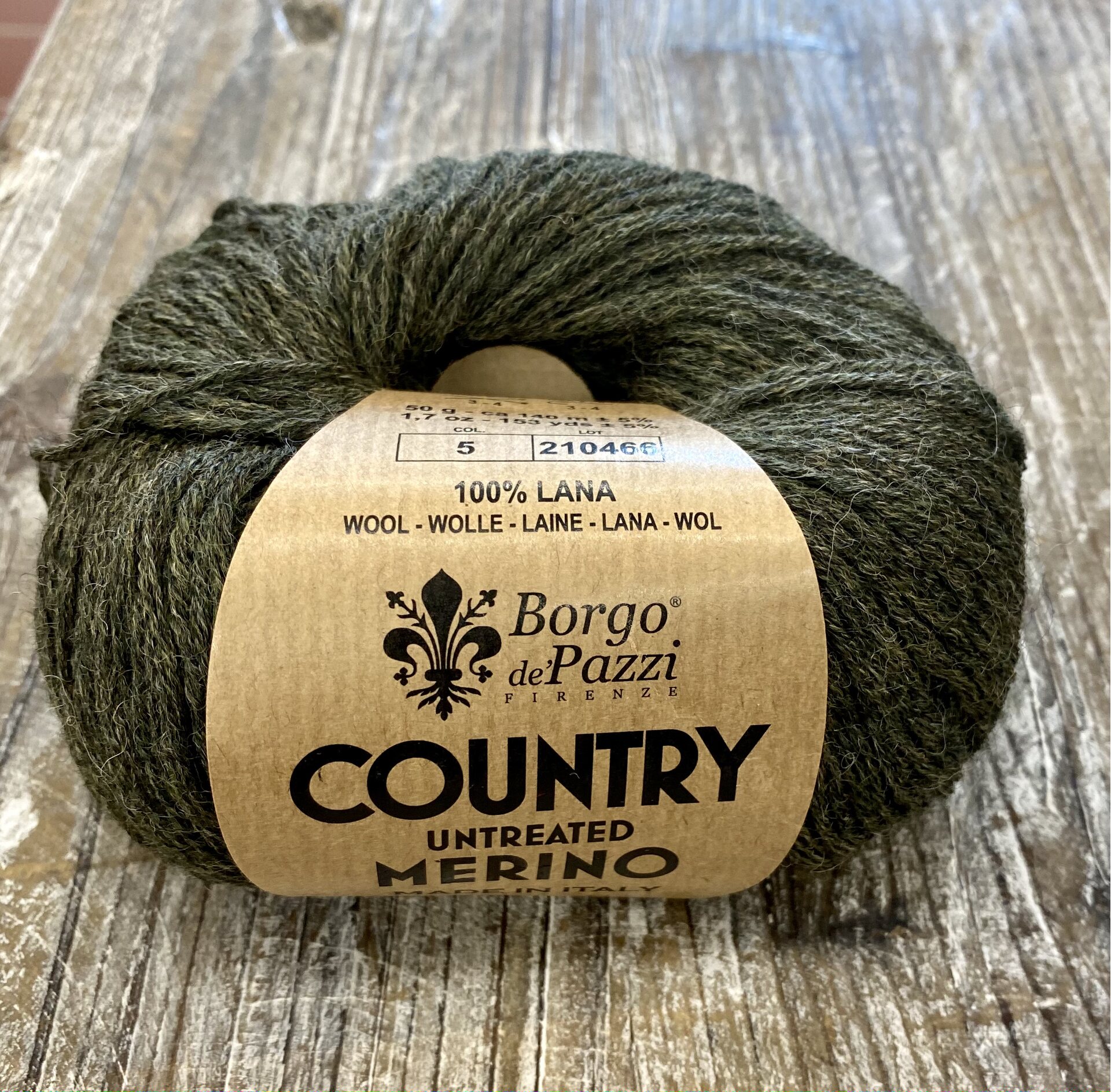 Borgo de'Pazzi Country Merino untreated 5 metsänvihreä