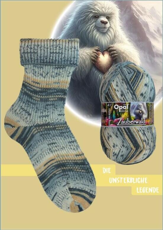 Opal Zauberwald 4-ply 11444 harmaa-beige