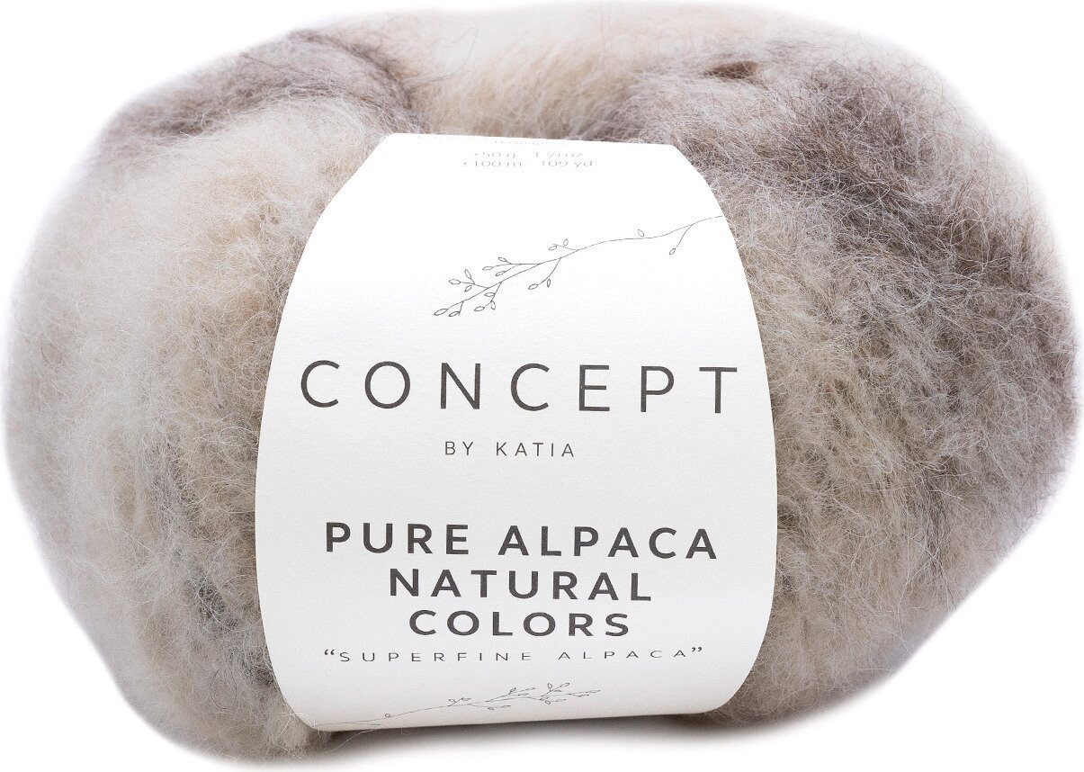 Concept by Katia Pure Alpaca Natural Color 101 Ecru-minkin ruskea