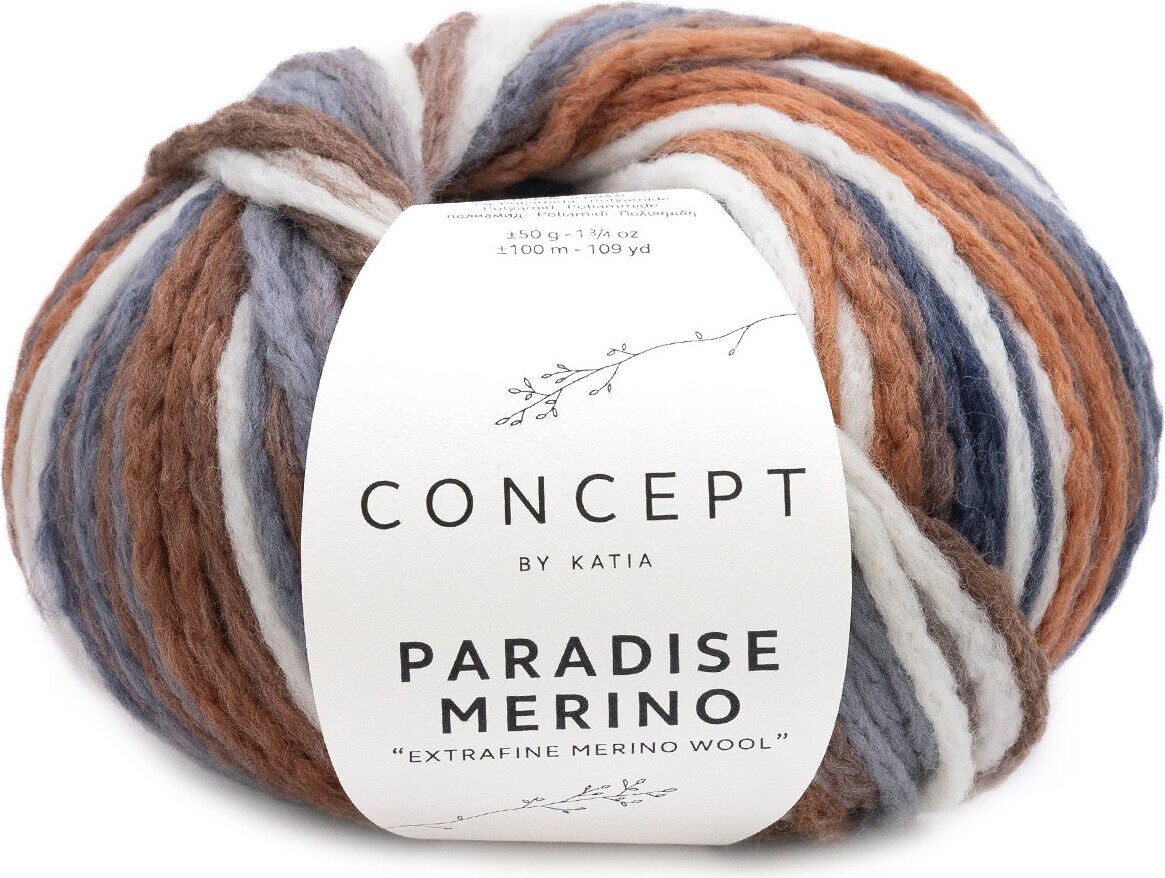 Concept by Katia Paradise merino 505 ecru-ruskea-harmaa-tummanharmaa