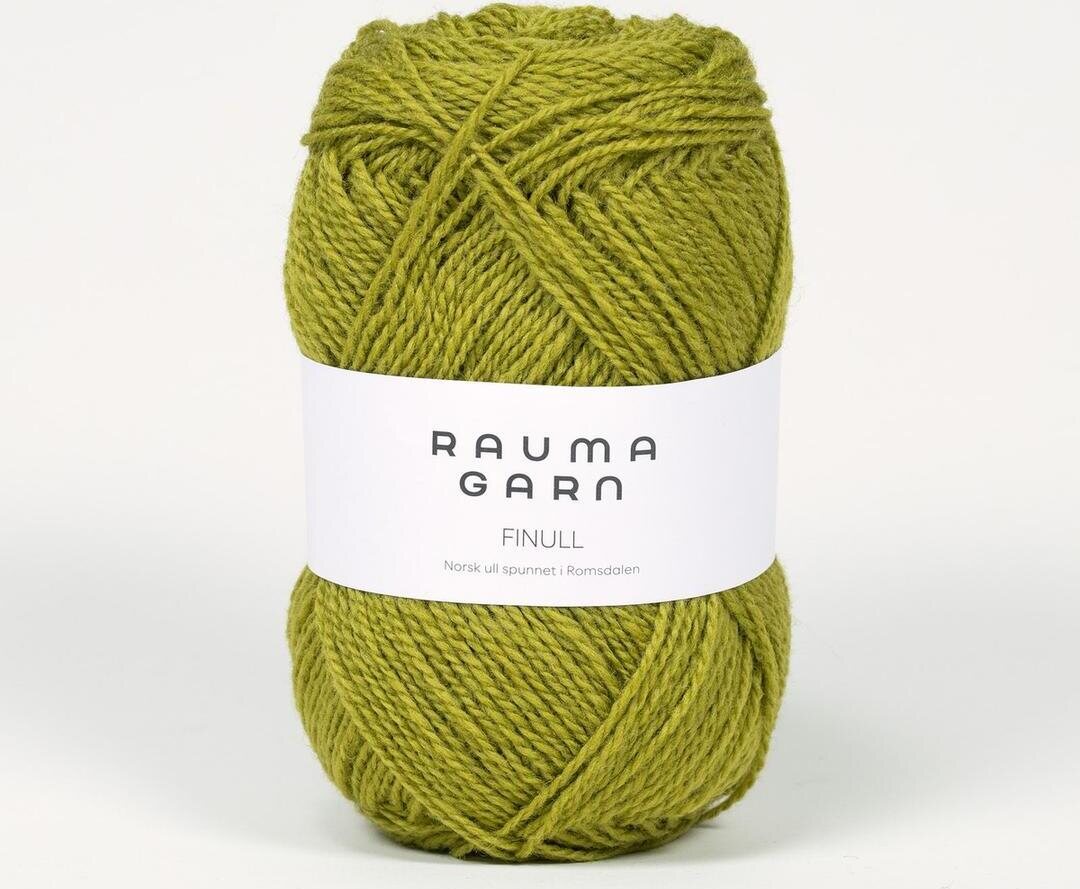 Rauma Garn Finull 0498 vaalea sammaleenvihreä
