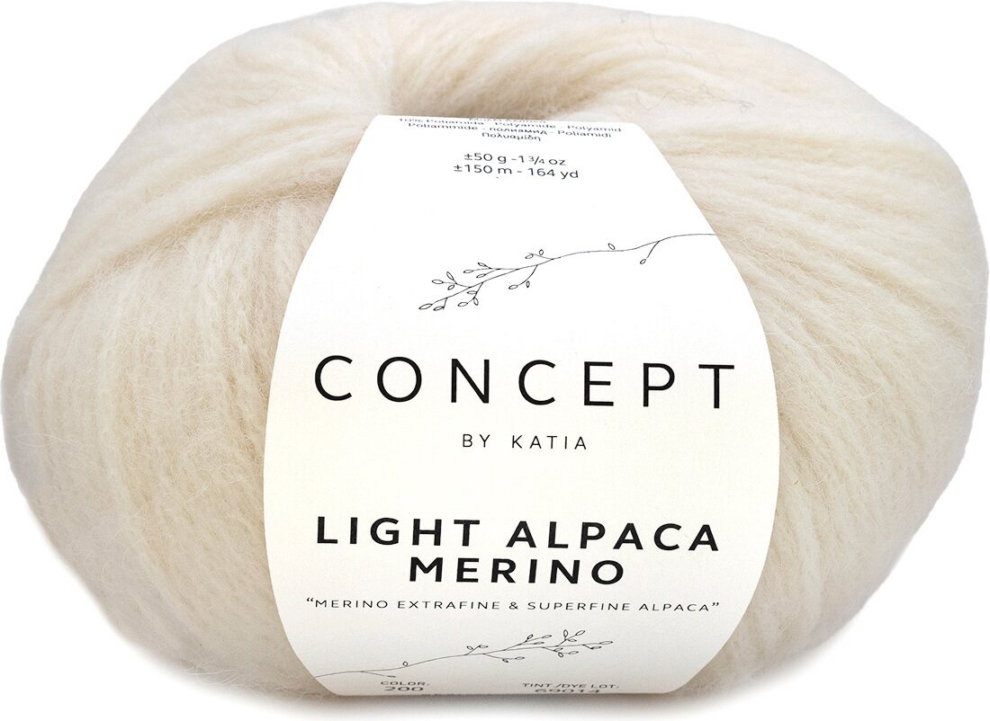 Concept by Katia Light Alpaca Merino 200 luonnon valkoinen
