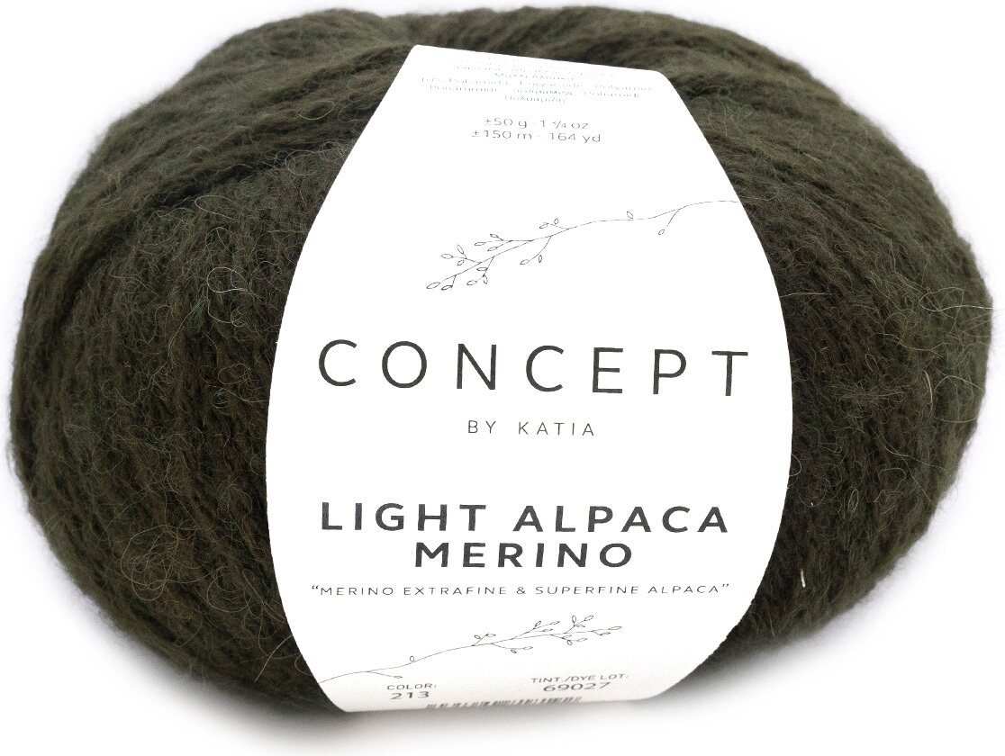 Concept by Katia Light Alpaca Merino 213 tummavihreä