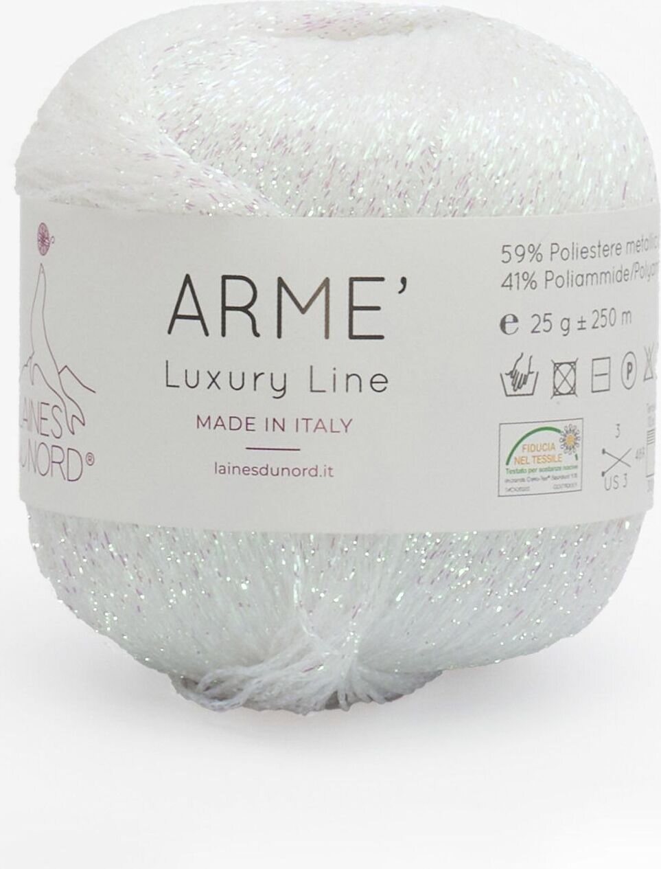 Laines du Nord Arme -kimallelanka 1800 Valkoinen helmiäinen