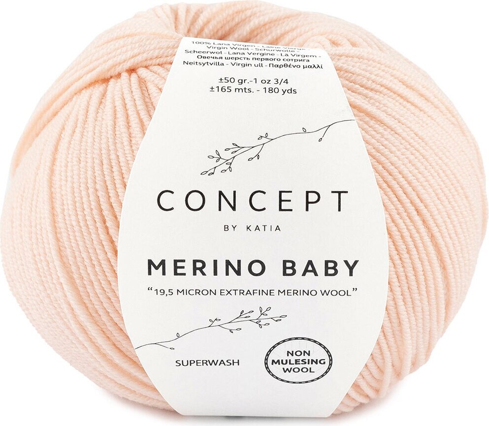 Katia Merino Baby 81 vaalea persikka