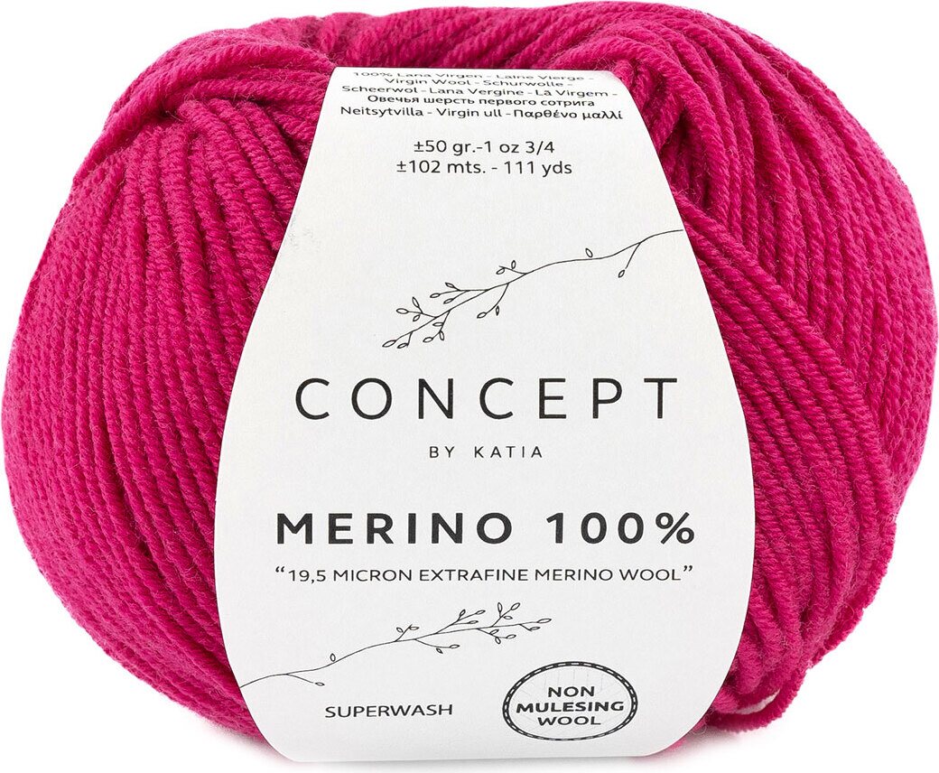 Katia Merino 100% 16 fuksia