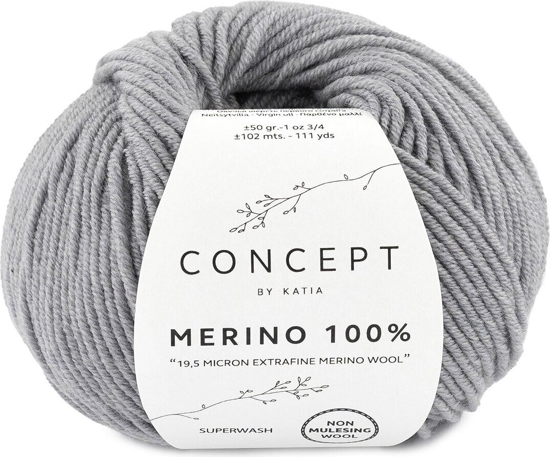 Katia Merino 100% 504 keskiharmaa