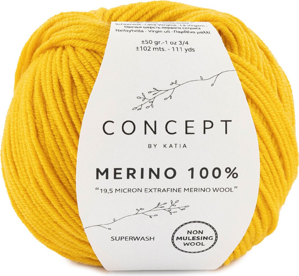 Katia Merino 100% 63 keltainen