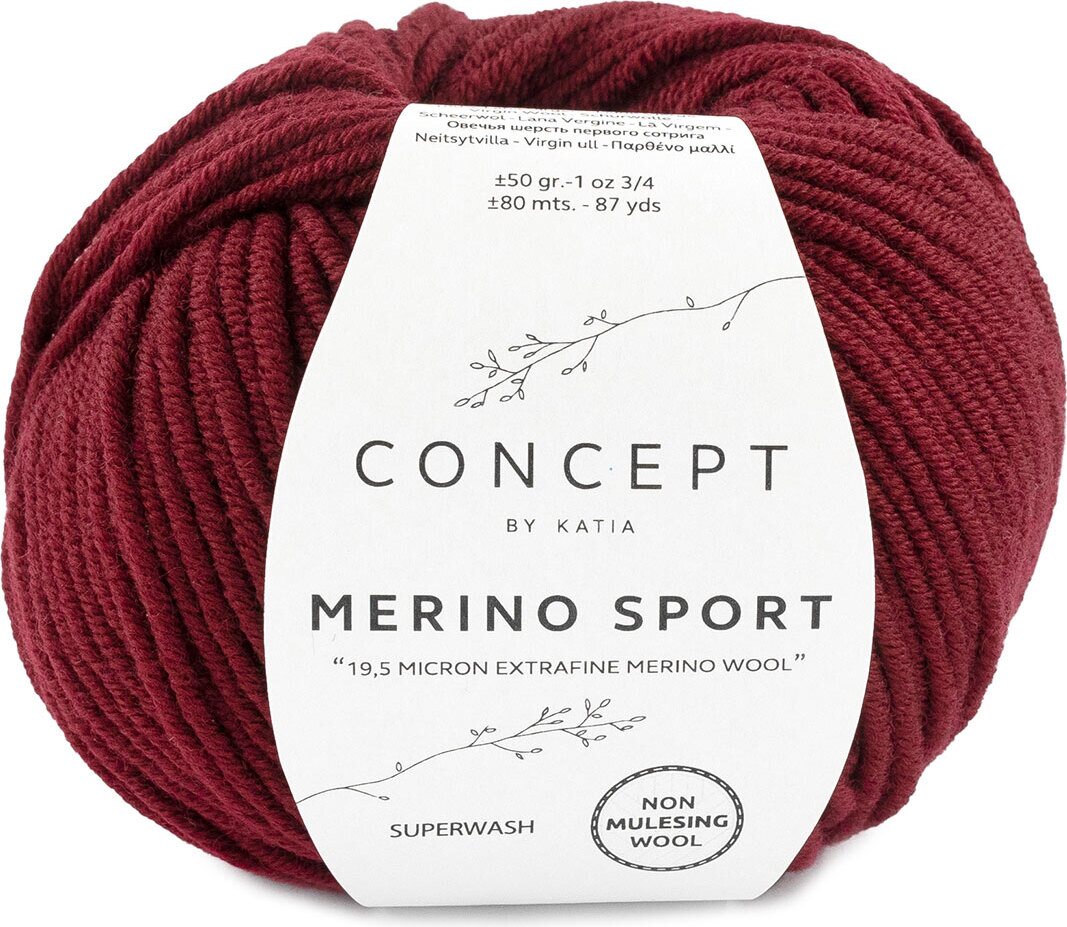 Katia Merino Sport 22 burgundin punainen