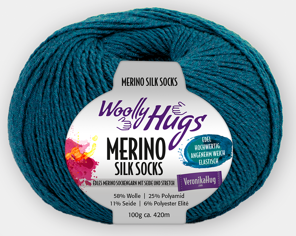 Merino Silk Socks 266 petrooli