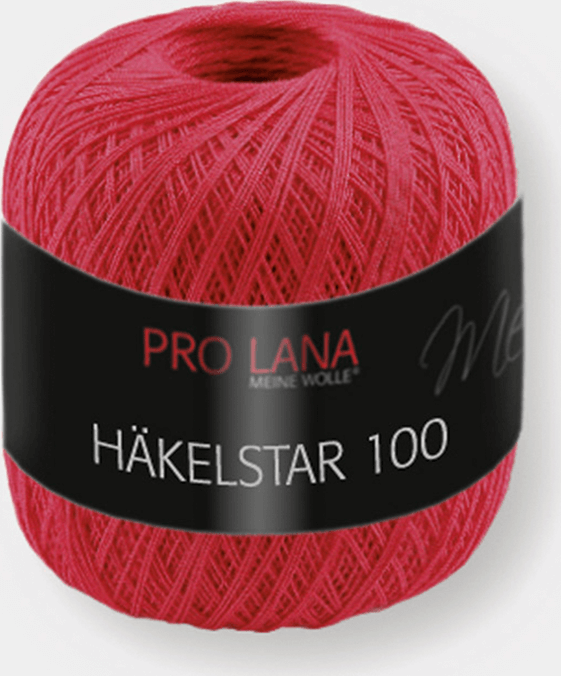 Pro Lana Häkelstar 100 30 punainen