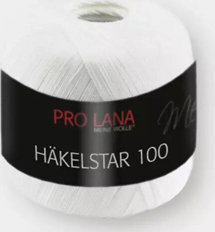 Pro Lana Häkelstar 100 01 valkoinen