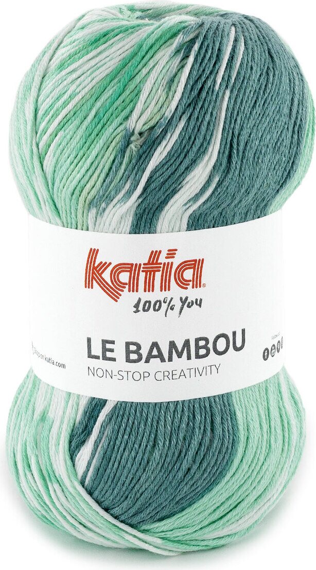 Katia Le Bambou 203 vihreä-turkoosi-sinapinkeltainen