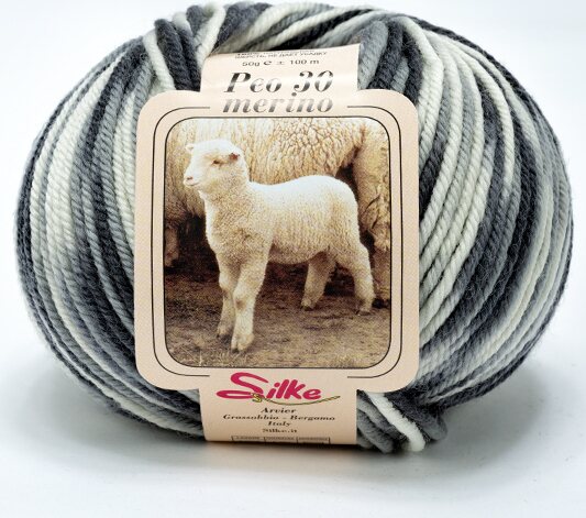 Silke Peo 30 color 127 musta-harmaa-valkoinen