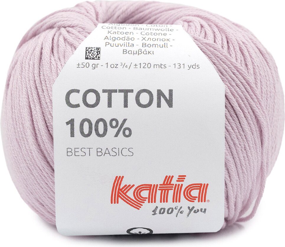Katia Cotton 100% 69 vaalea roosa